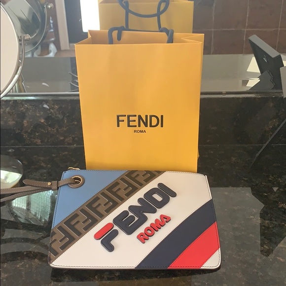Fendi mania clutch Clearance